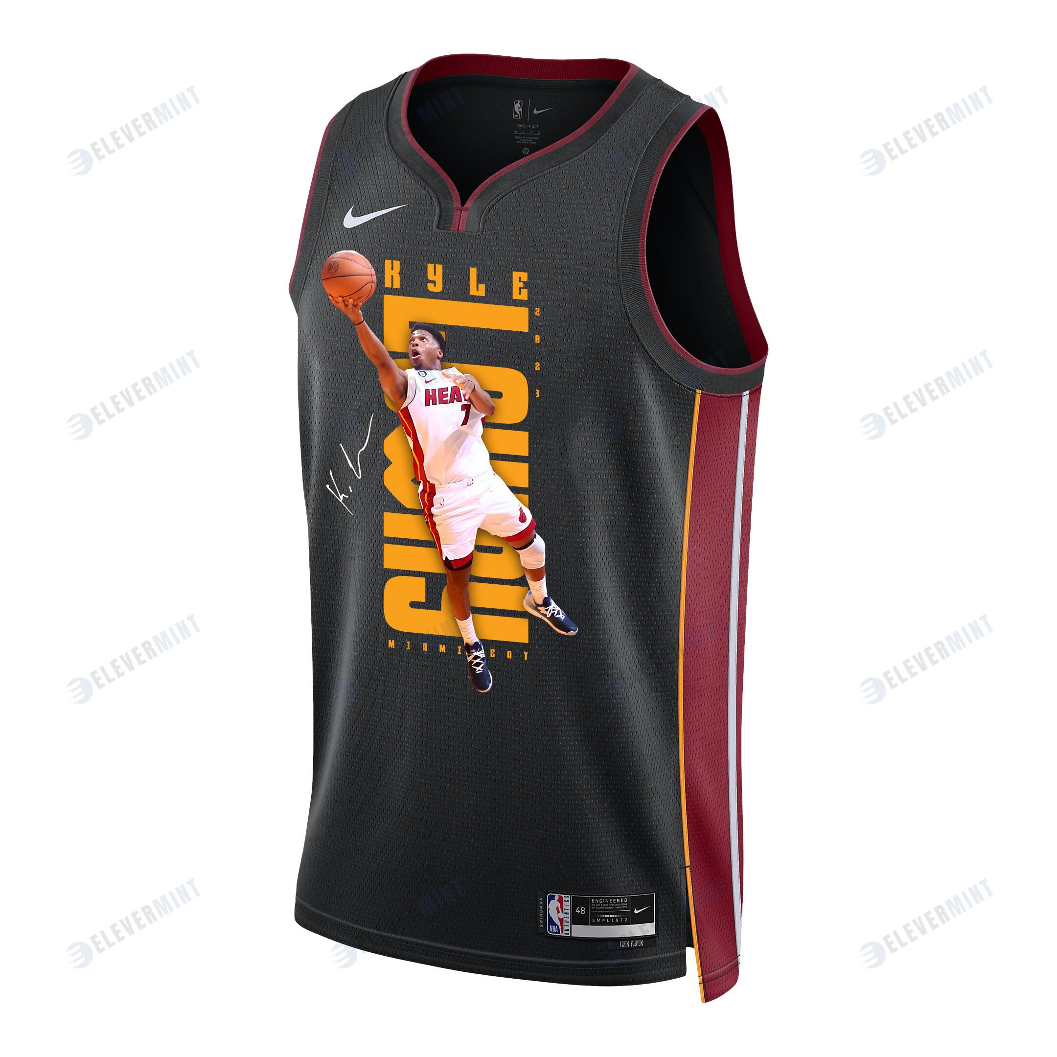Kyle Lowry 7 Miami Heat Shooting Flair 2023 NBA Champions Swingman Jersey - Black