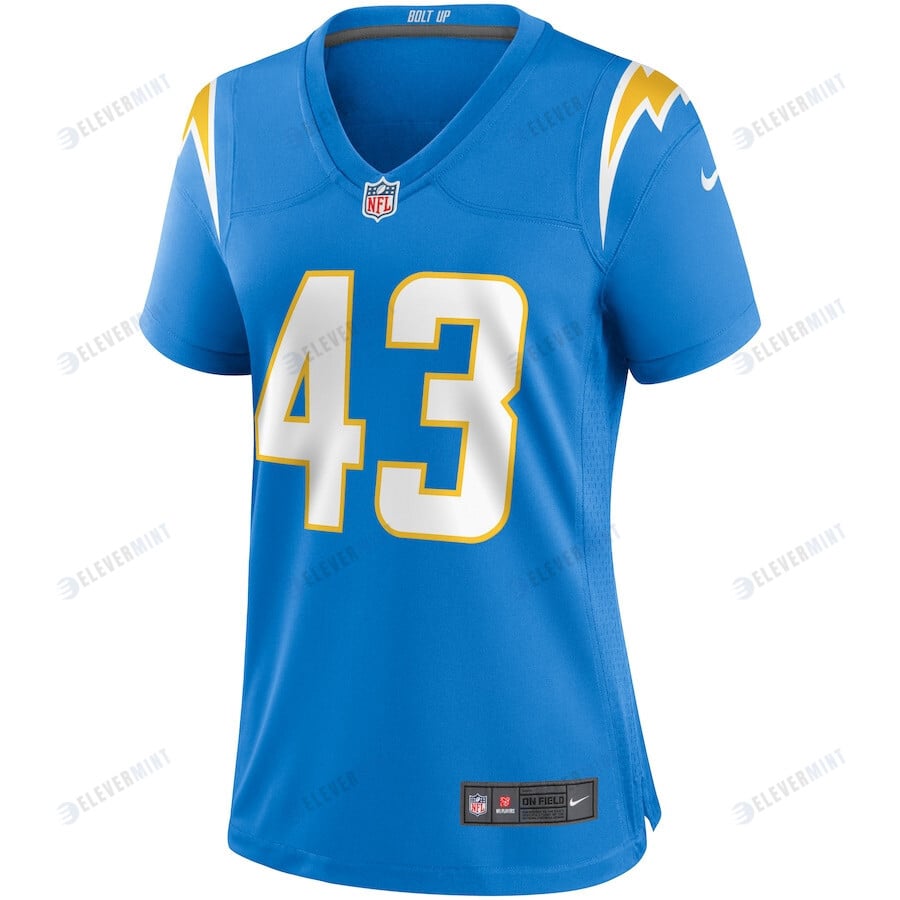 Michael Davis 43 Los Angeles Chargers Women's Game Jersey - Powder Blue