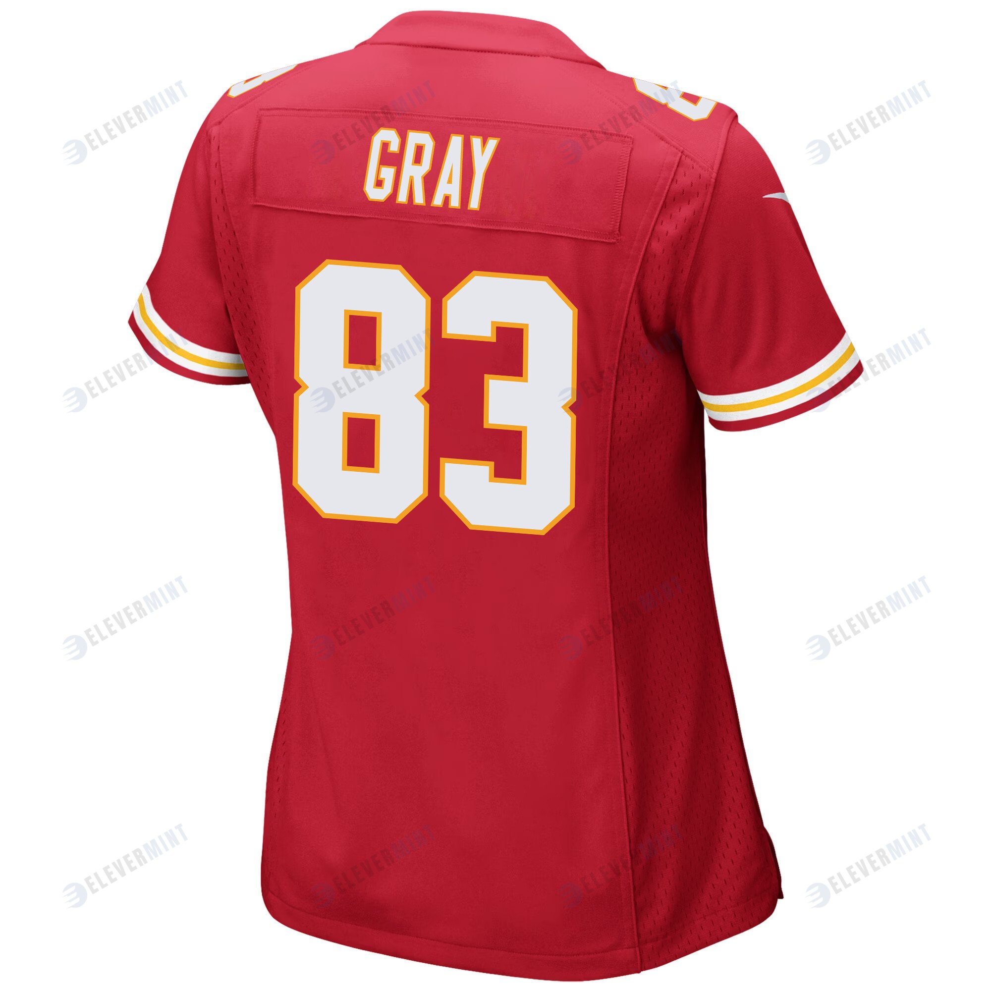 Noah Gray 83 Kansas City Chiefs Super Bowl LVII Champions 3 Stars Women Game Jersey - Red