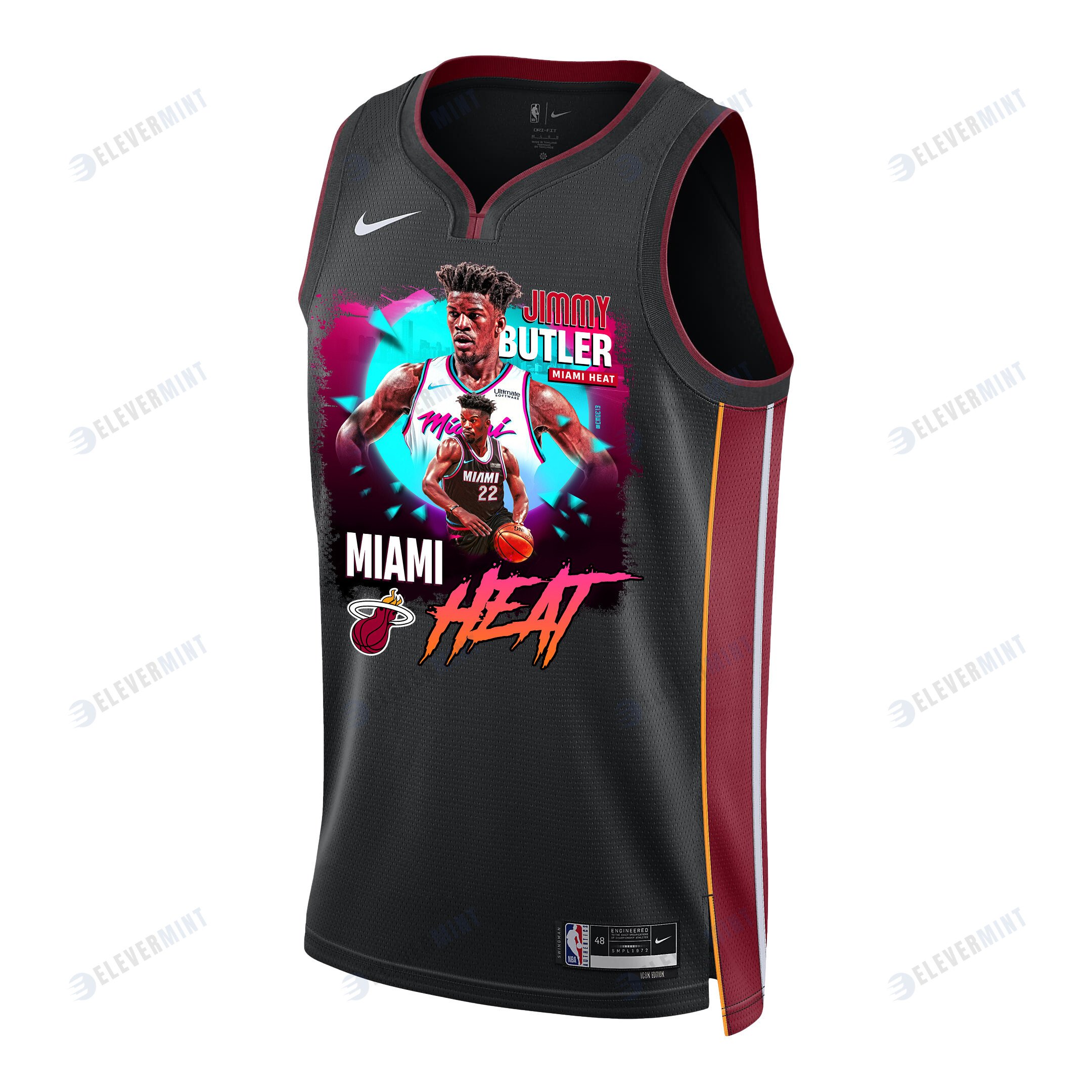 Jimmy Butler 22 Miami Heat's Gritty Leader 2023 NBA Champions Swingman Jersey - Black