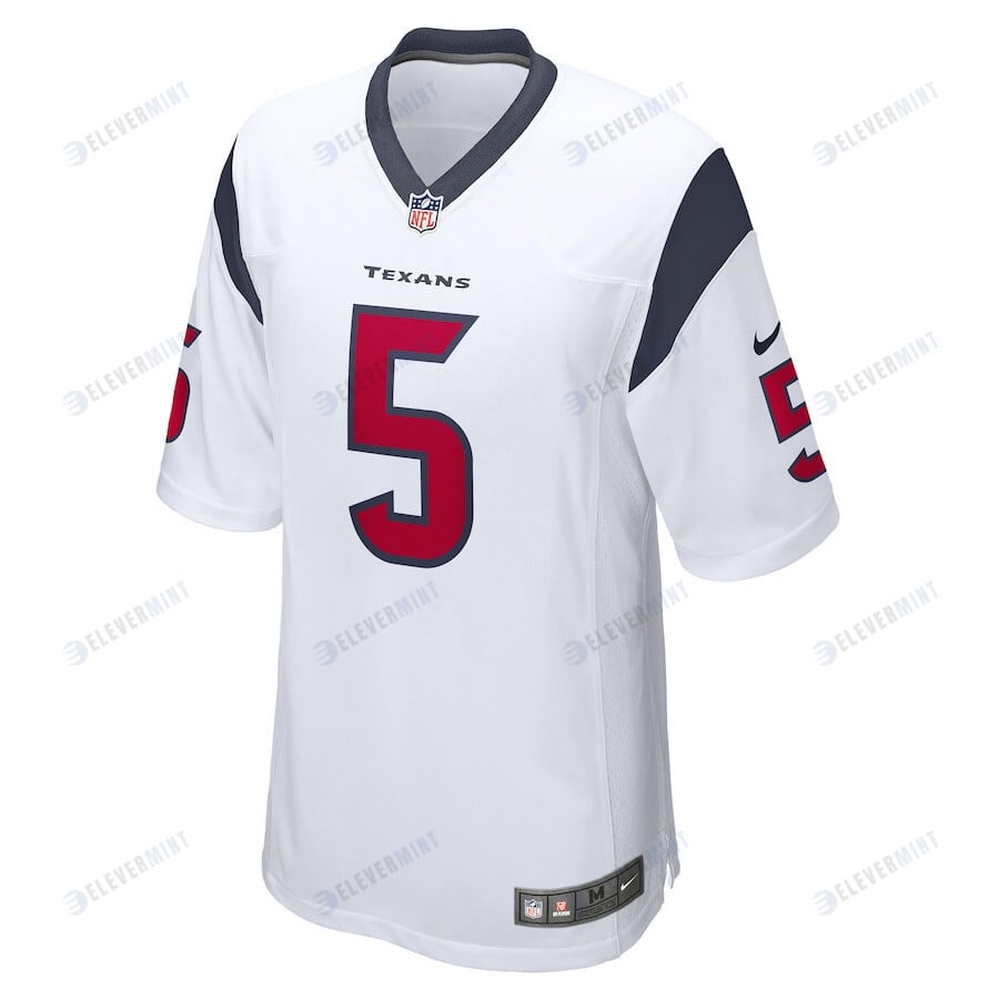 Jalen Pitre 5 Houston Texans Game Player Jersey - White