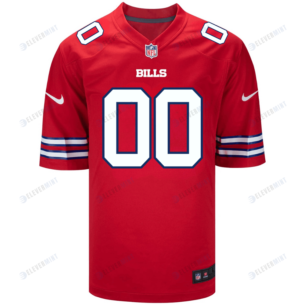 Buffalo Bills Custom Alternate Men Game Jersey - Red