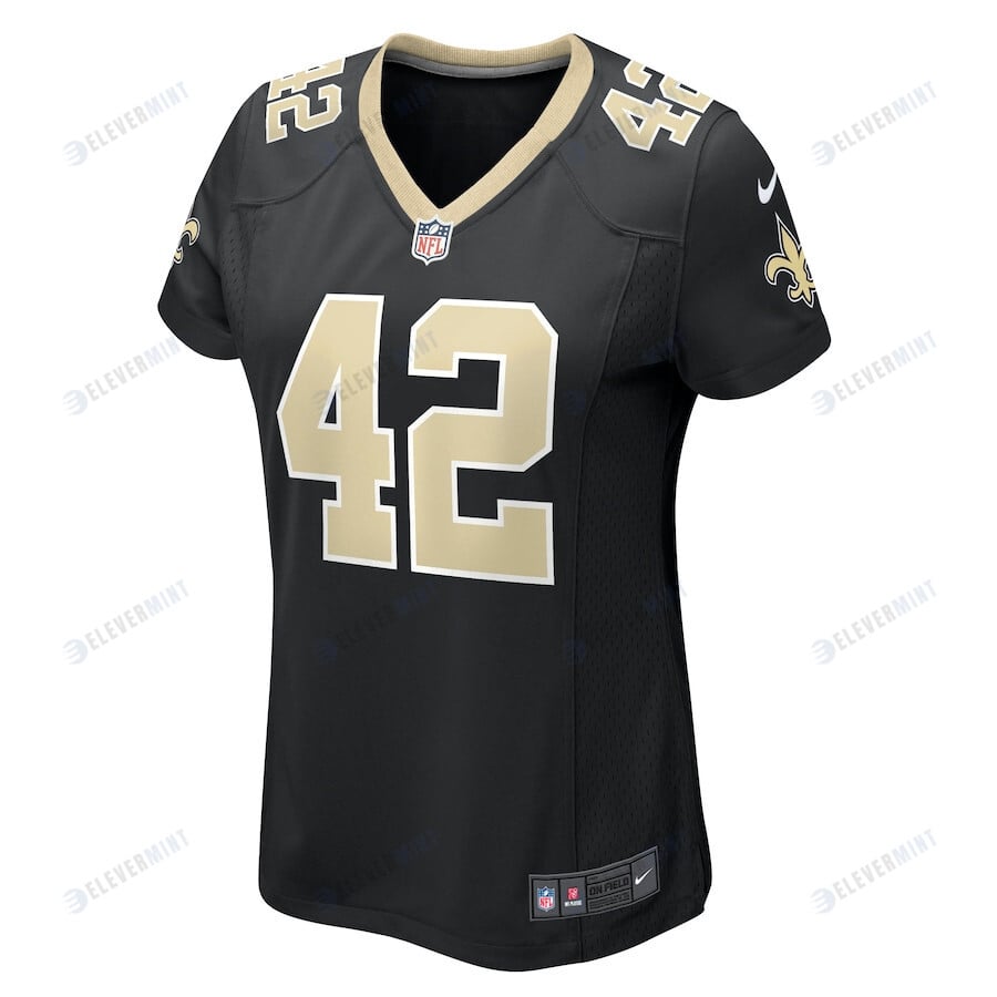 Chase Hansen 42 New Orleans Saints Women's Game Jersey - Black