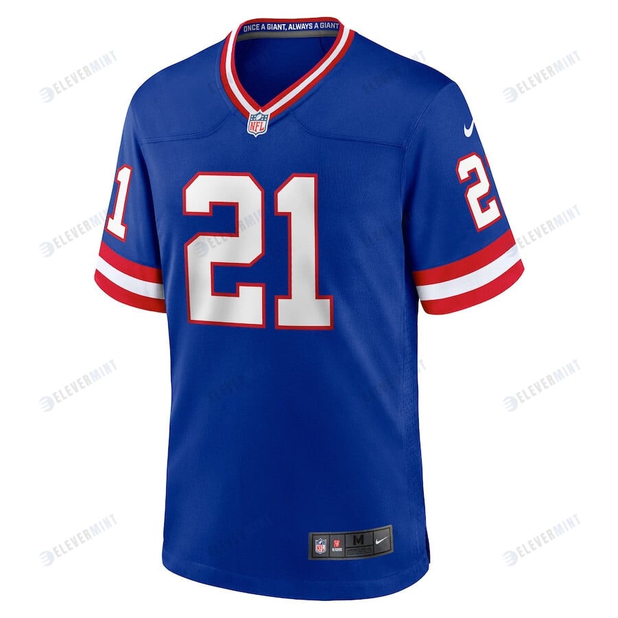 Tiki Barber 21 New York Giants Classic Retired Player Game Jersey - Royal