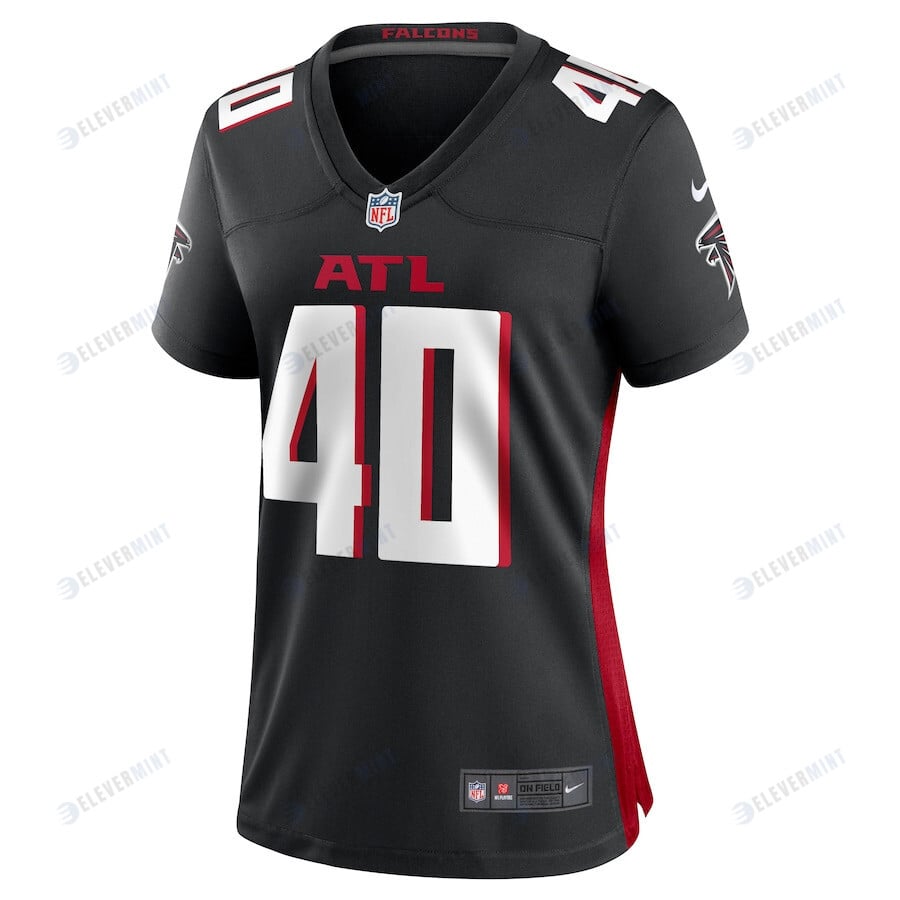 Keith Smith 40 Atlanta Falcons Women's Game Jersey - Black