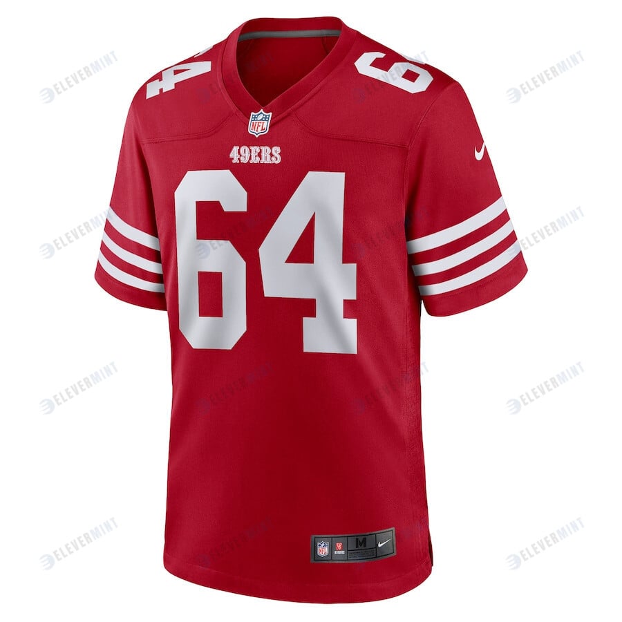 Jake Brendel San Francisco 49ers Game Player Jersey - Scarlet