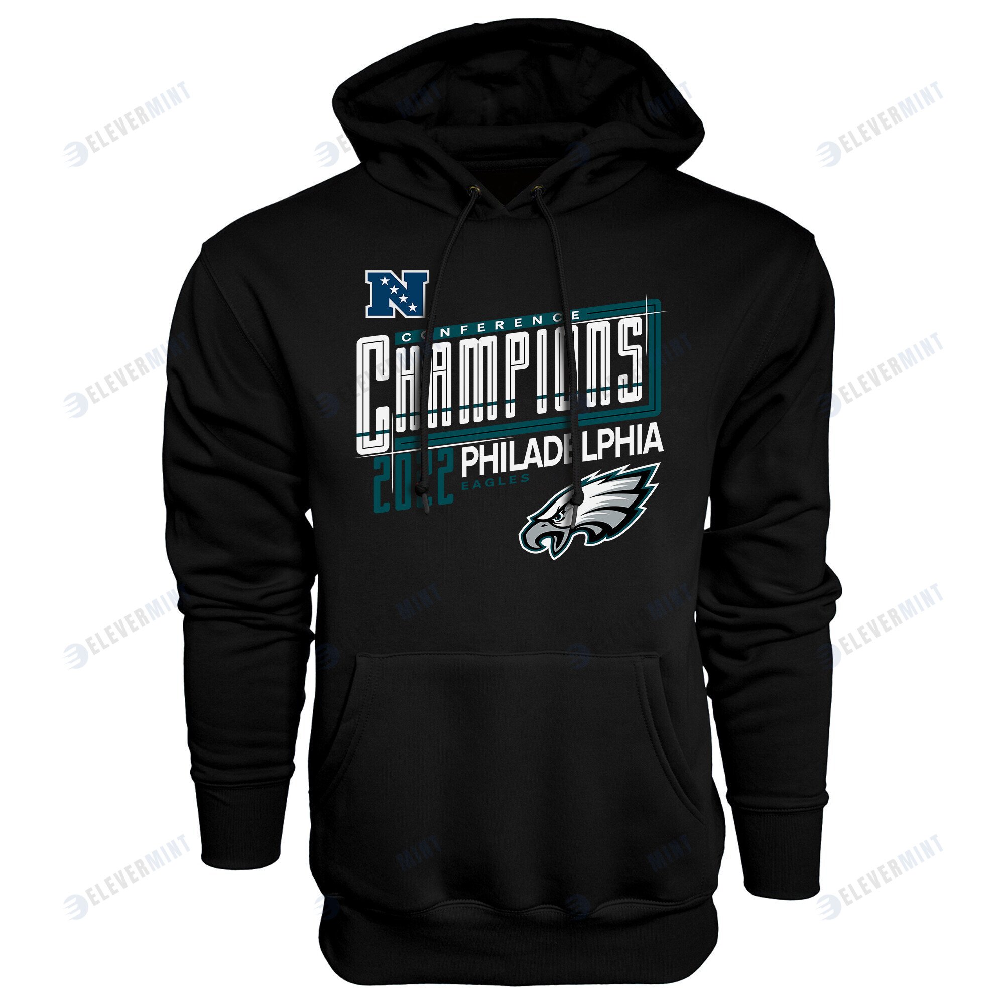 Philadelphia Eagles 2022 NFC Conference Champions Kick Hoodie - Black