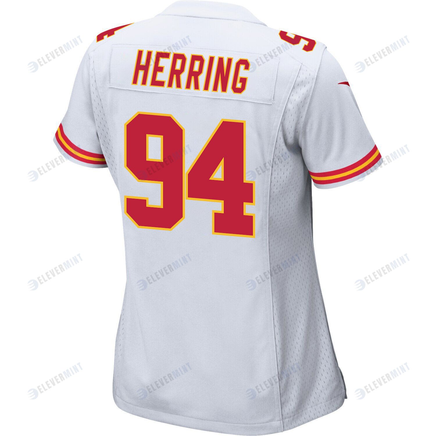 Malik Herring 94 Kansas City Chiefs Super Bowl LVII Champions 3 Stars Women Game Jersey - White