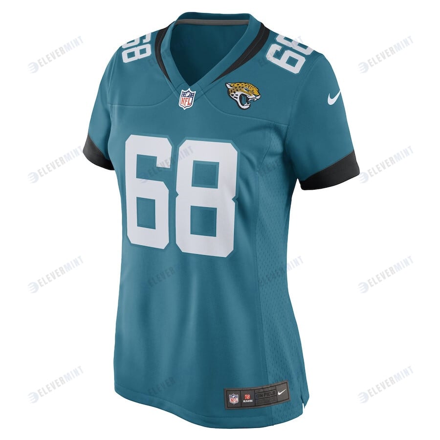 Brandon Scherff 68 Jacksonville Jaguars Women's Game Jersey - Teal