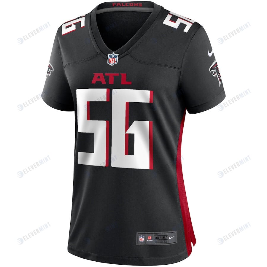 Keith Brooking 56 Atlanta Falcons Women's Retired Game Jersey - Black