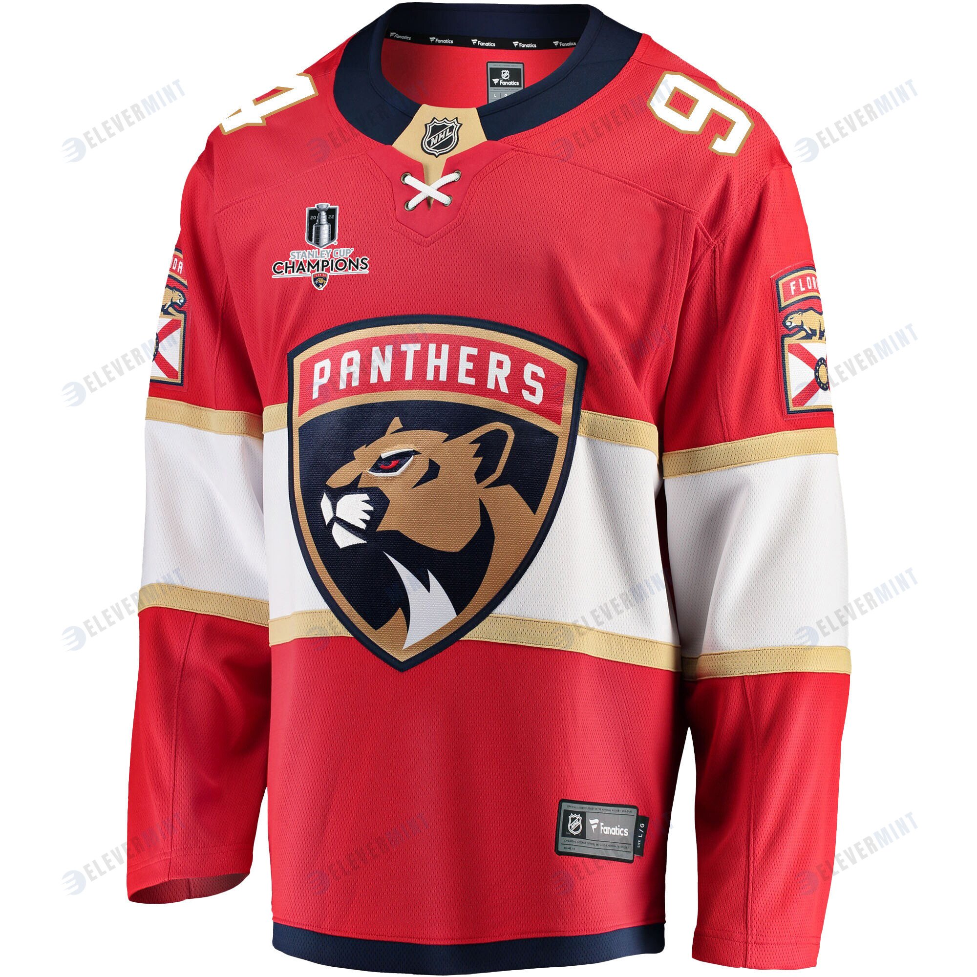 Florida Panthers Ryan Lomberg 94 Home 2023 Stanley Cup Champions Breakaway Men Jersey - Red
