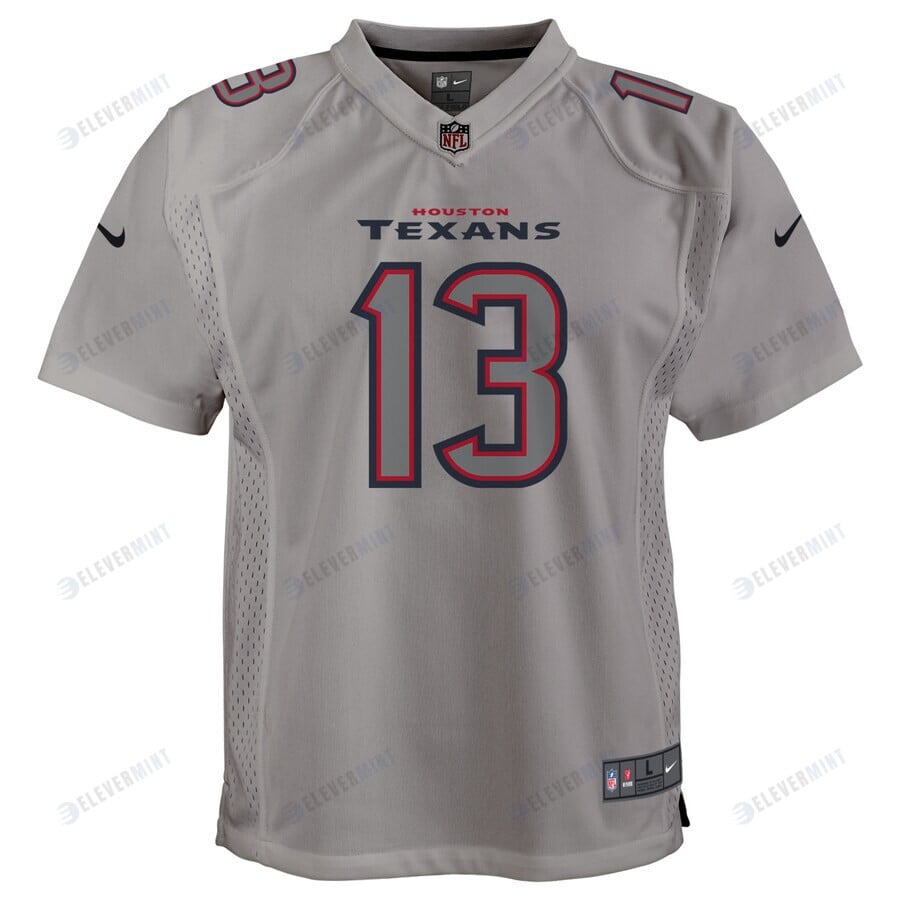 Brandin Cooks 13 Houston Texans Youth Atmosphere Game Jersey - Gray