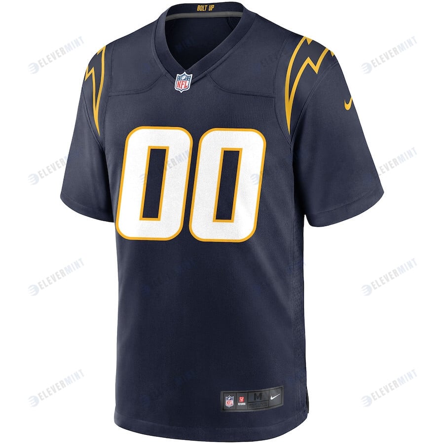 Los Angeles Chargers Alternate Custom 00 Game Jersey - Navy