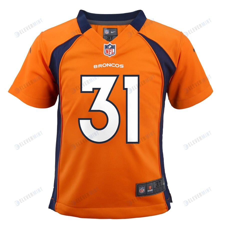 Justin Simmons 31 Denver Broncos Toddler Game Jersey - Orange