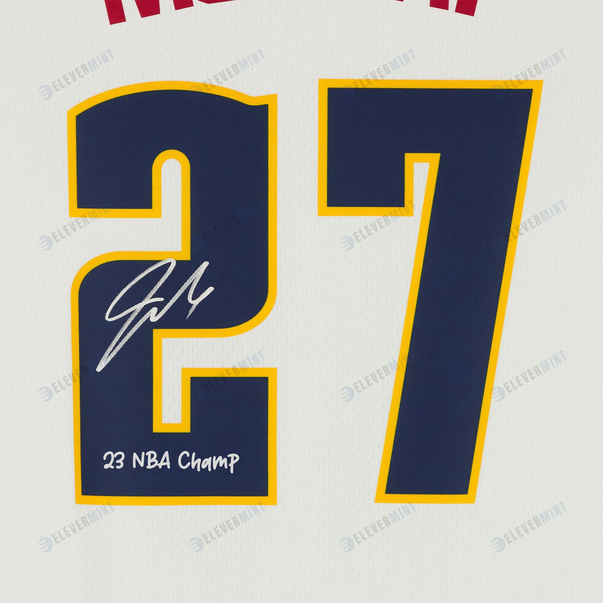 Jamal Murray 27 Denver Nuggets 2023 NBA Finals Champions with "23 NBA Champ" - White Jersey