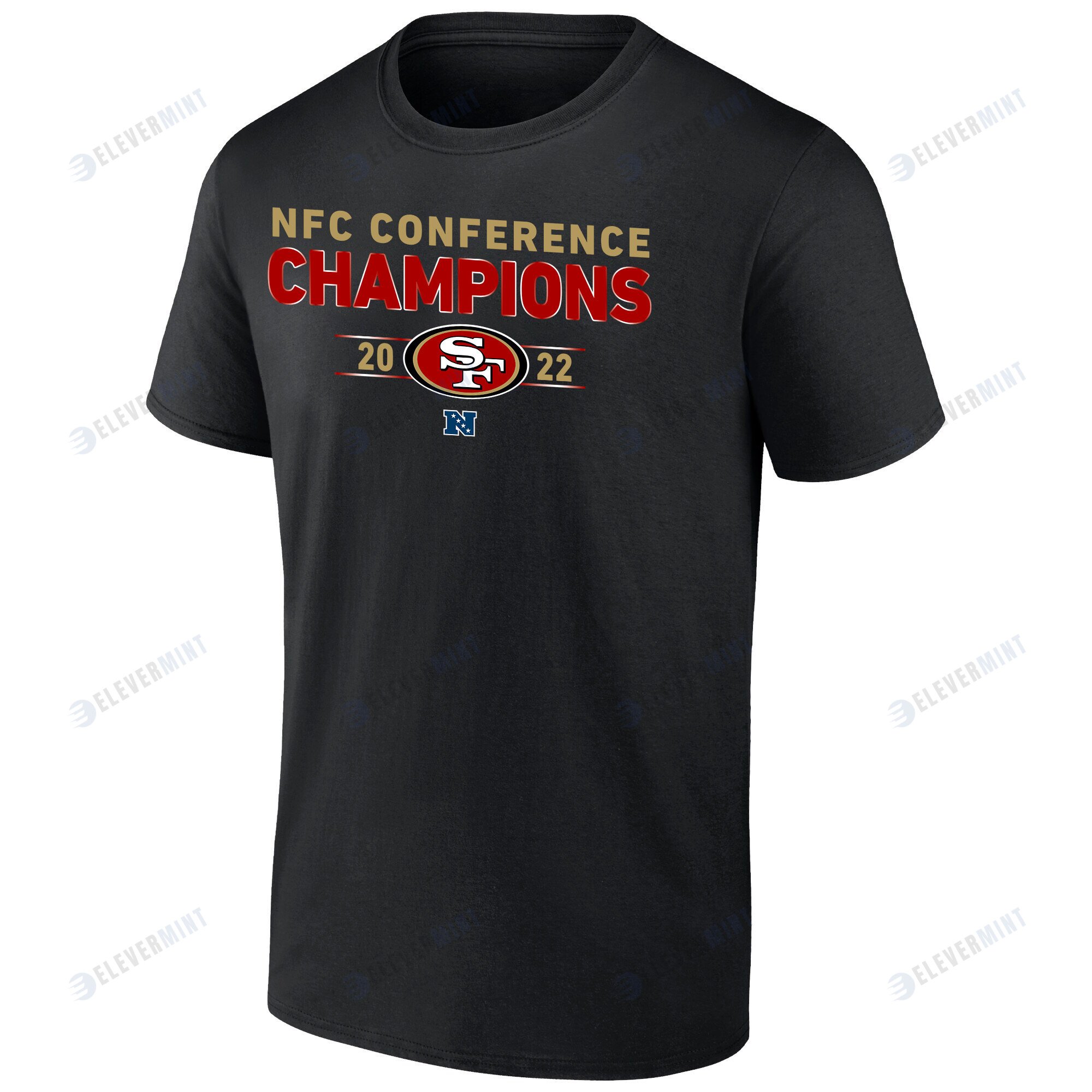 San Francisco 49ers 2022 NFC Conference Champions Kick T-Shirt - Black
