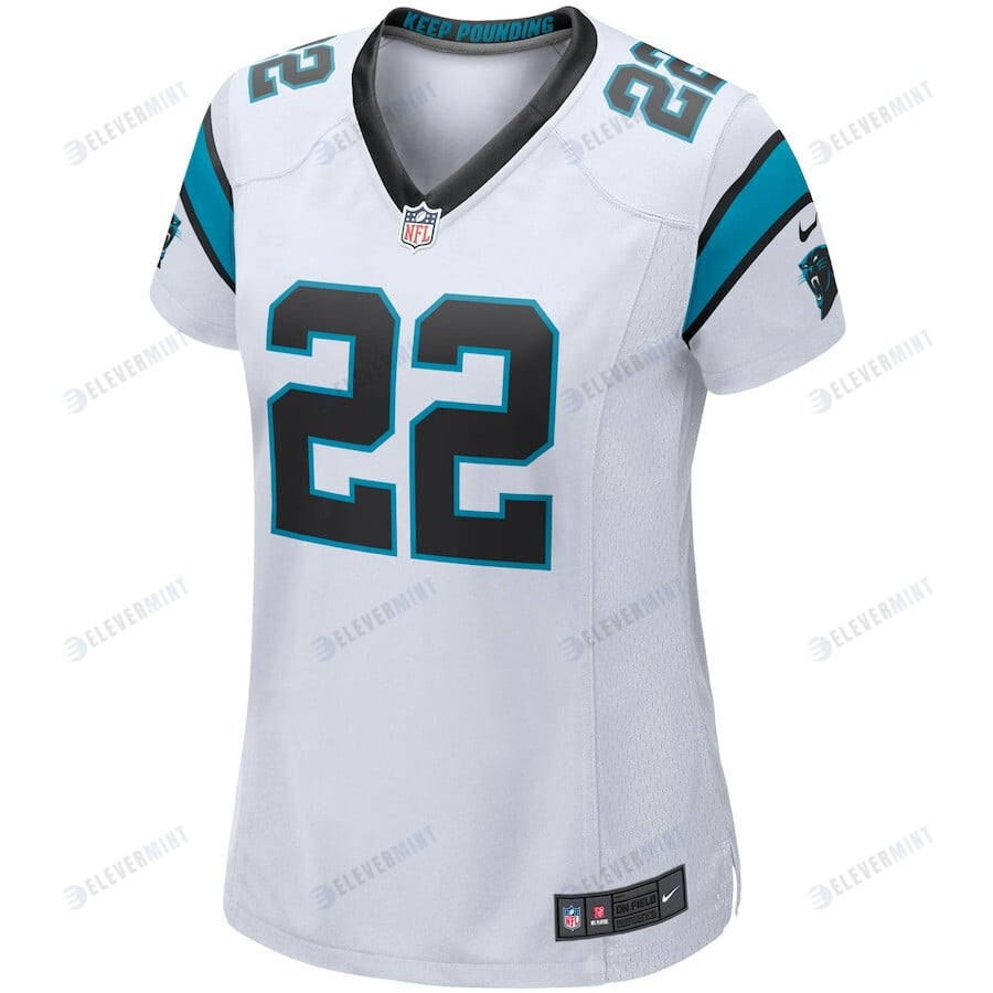 Christian McCaffrey 22 Carolina Panthers Women's Game Jersey - White