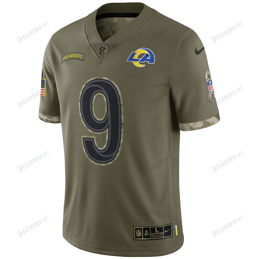 Matthew Stafford Los Angeles Rams 2022 Salute To Service Limited Jersey - Olive