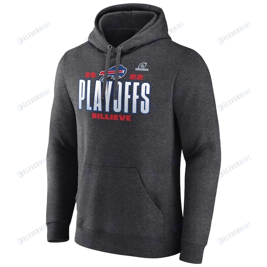 Buffalo Bills 2022 NFL Playoffs Our Time Pullover Hoodie - Charcoal