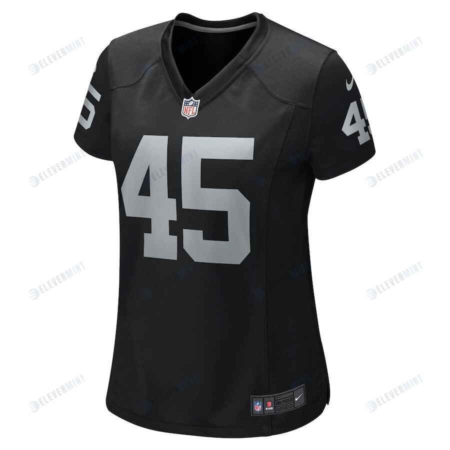 Jaquan Johnson 45 Las Vegas Raiders Women's Game Player Jersey - Black