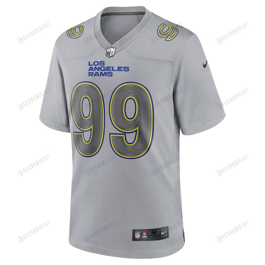 Aaron Donald 99 Los Angeles Rams Atmosphere Fashion Game Jersey - Gray