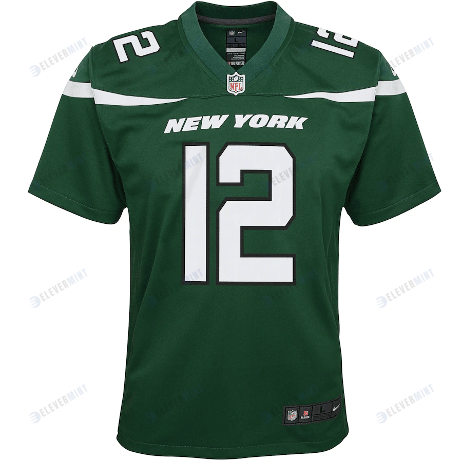 Joe Namath 12 New York Jets Youth Game Jersey - Gotham Green