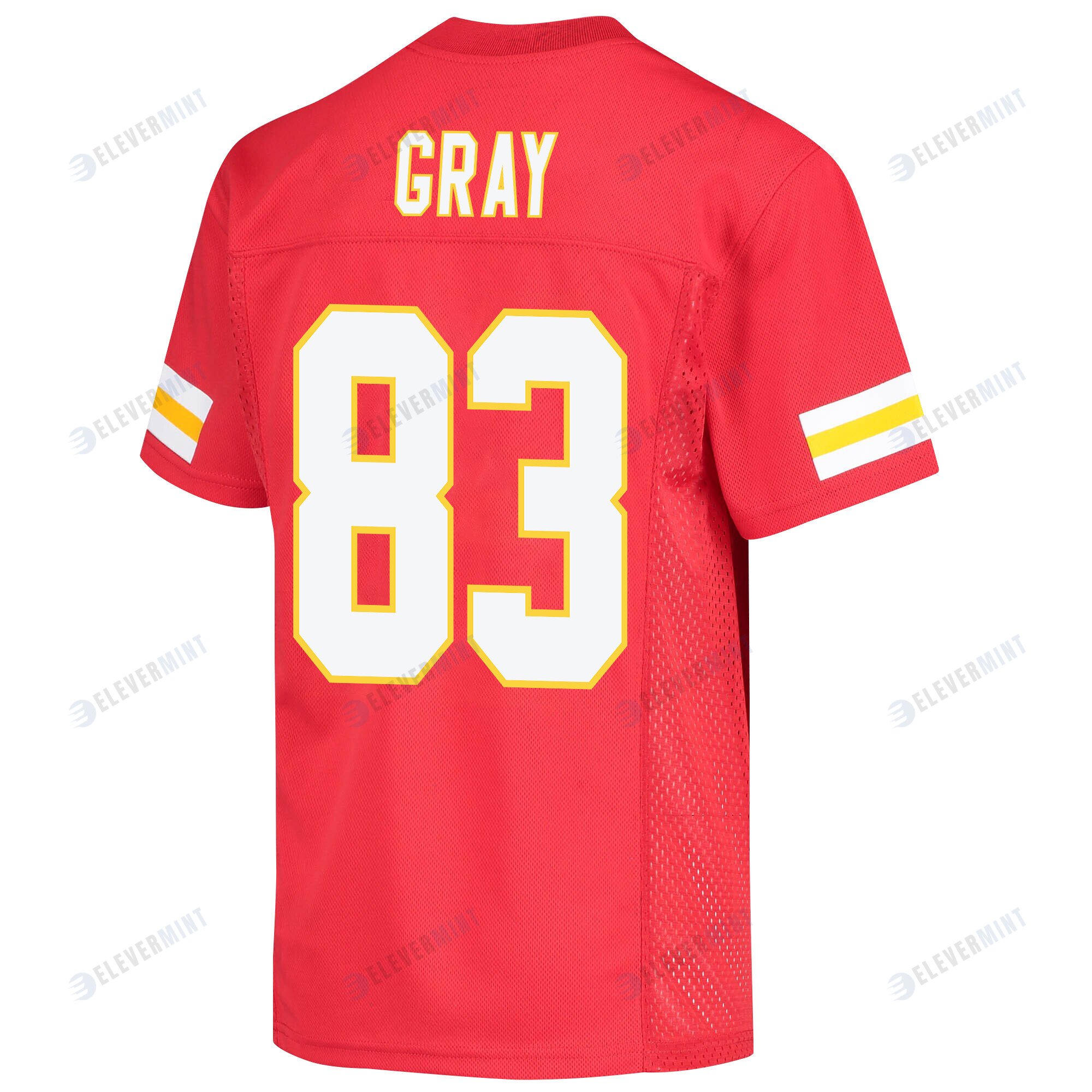 Noah Gray 83 Kansas City Chiefs Super Bowl LVII Champions 3 Stars Youth Game Jersey - Red