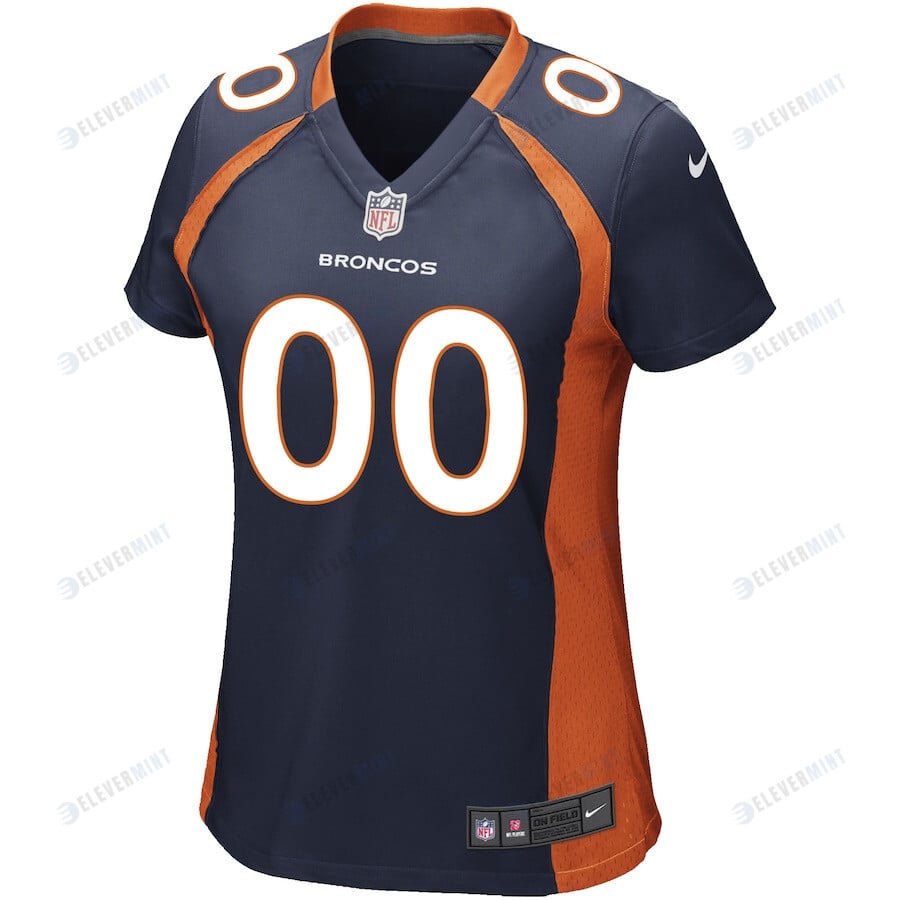 Denver Broncos Women's Alternate Custom Game Jersey - Navy