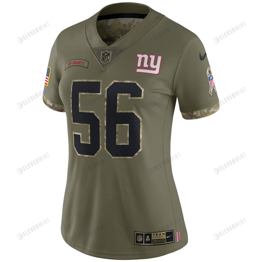 Lawrence Taylor New York Giants Women's 2022 Salute To Service Retired Player Limited Jersey - Olive