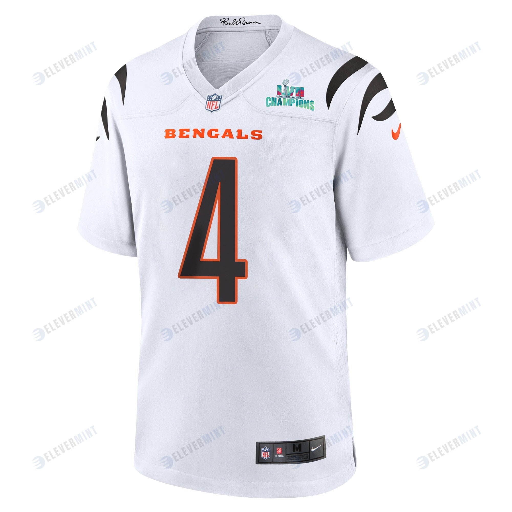 Drue Chrisman 4 Cincinnati Bengals Super Bowl LVII Champions Men Game Jersey - White