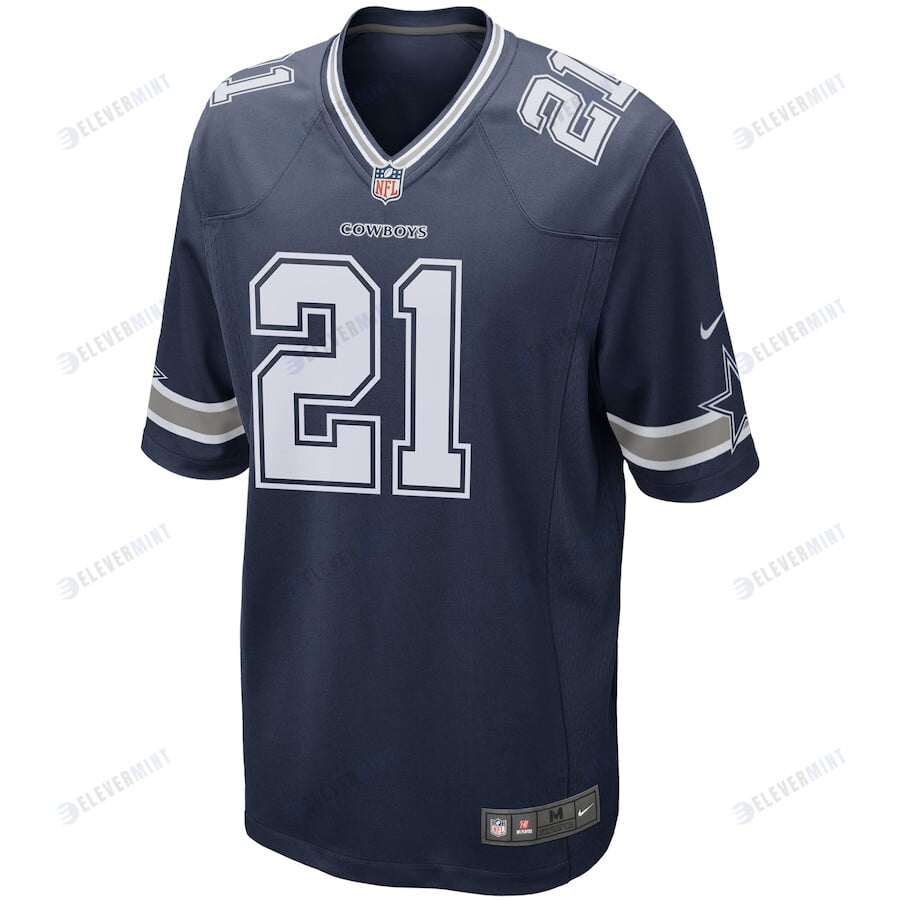 Ezekiel Elliott 21 Dallas Cowboys Game Team Jersey - Navy
