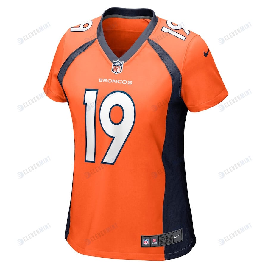 Chase Edmonds 19 Denver Broncos Women's Game Player Jersey - Orange
