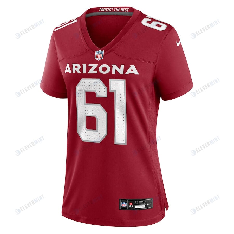 Carter O'Donnell 61 Arizona Cardinals Women Team Game Jersey - Cardinal
