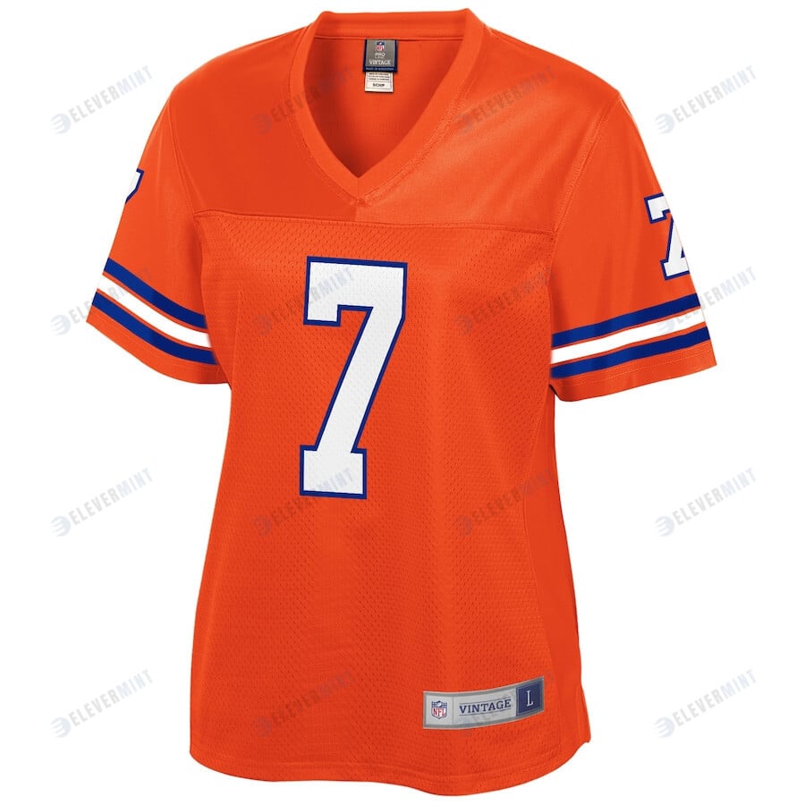 John Elway 7 Denver Broncos Pro Line Women Retired Jersey - Orange
