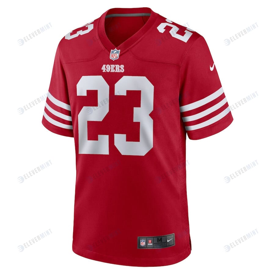 Christian McCaffrey 23 San Francisco 49ers Game Player Jersey - Scarlet