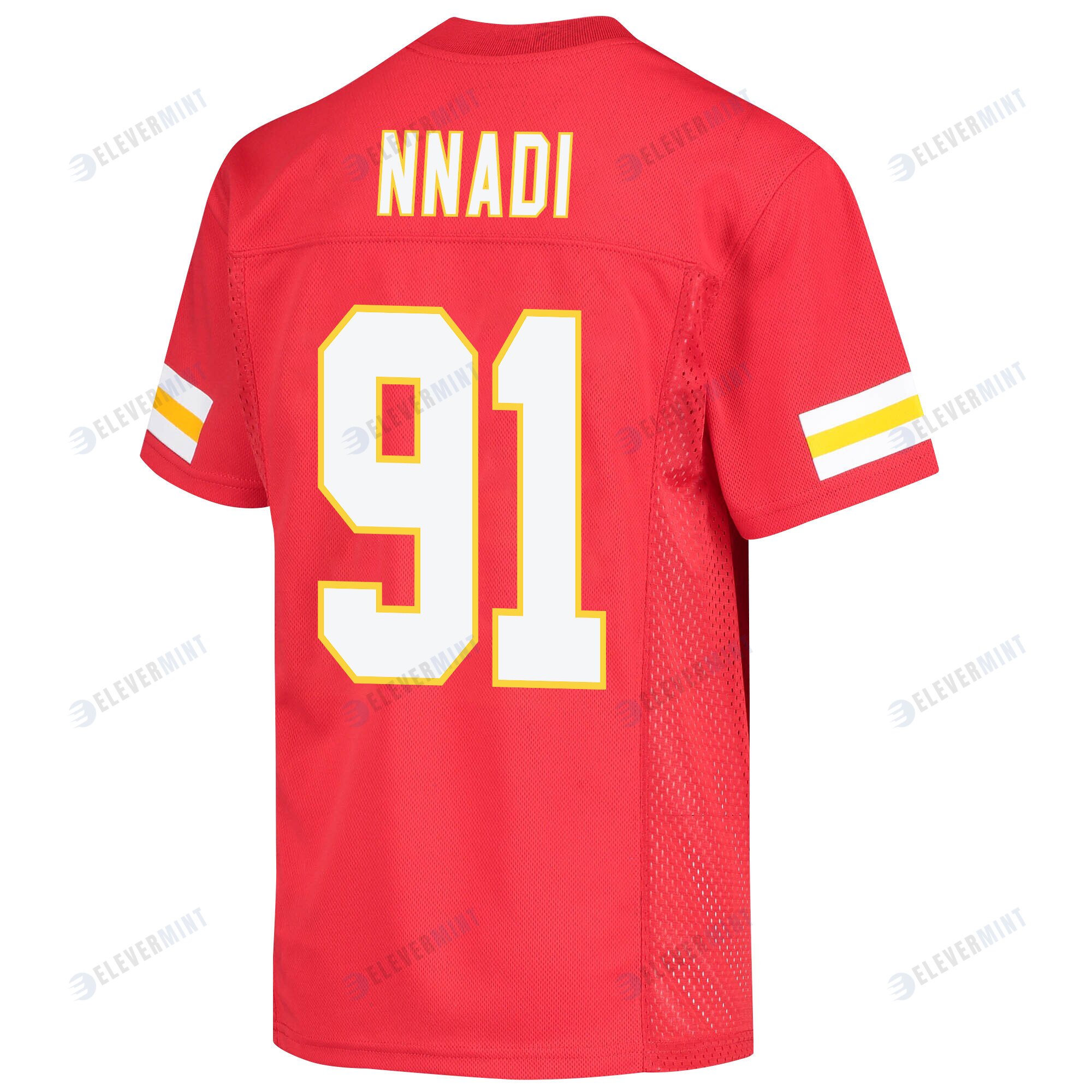 Derrick Nnadi 91 Kansas City Chiefs Super Bowl LVII Champions 3 Stars Youth Game Jersey - Red
