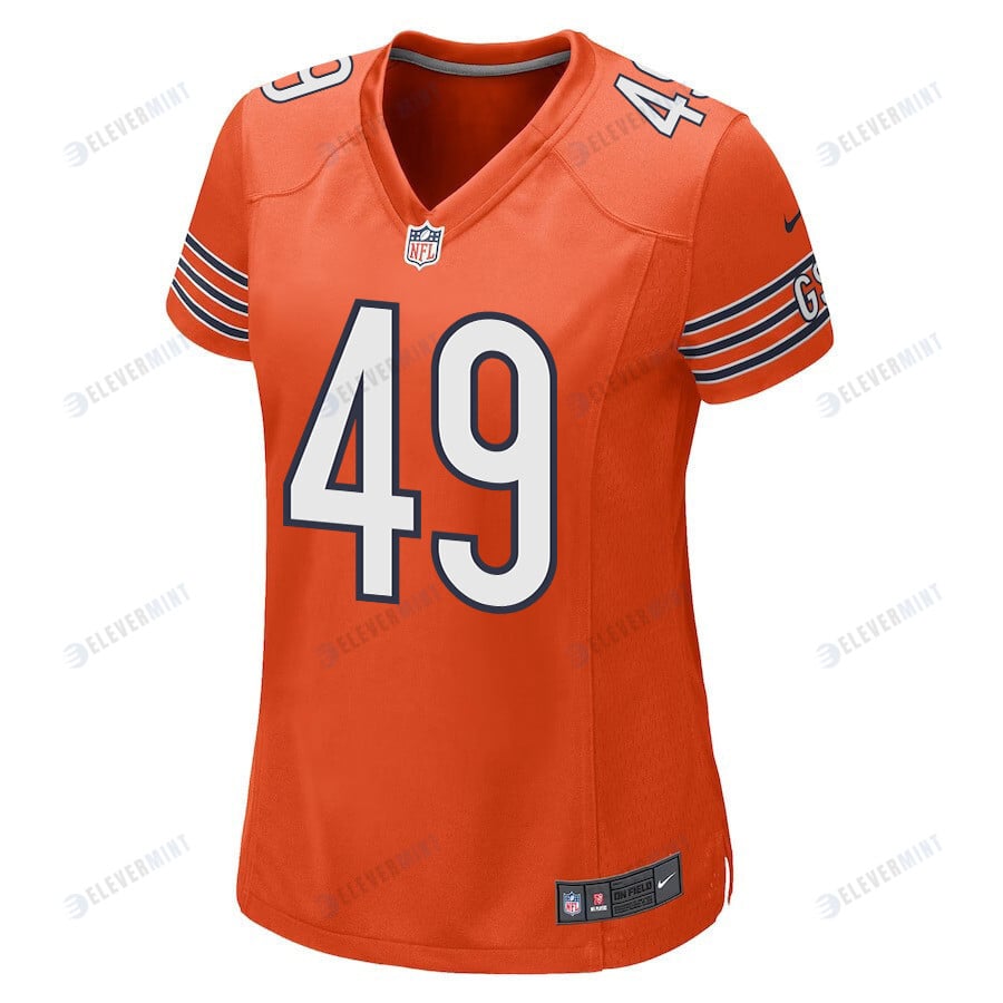 Tremaine Edmunds 49 Chicago Bears Women Alternate Game Jersey - Orange