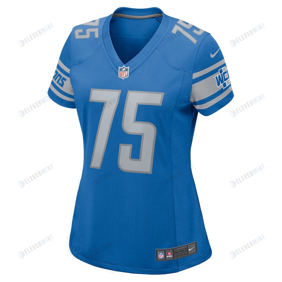 Colby Sorsdal 75 Detroit Lions Women Team Game Jersey - Blue