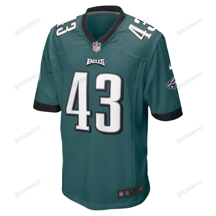 Kyzir White 43 Philadelphia Eagles Game Jersey - Midnight Green