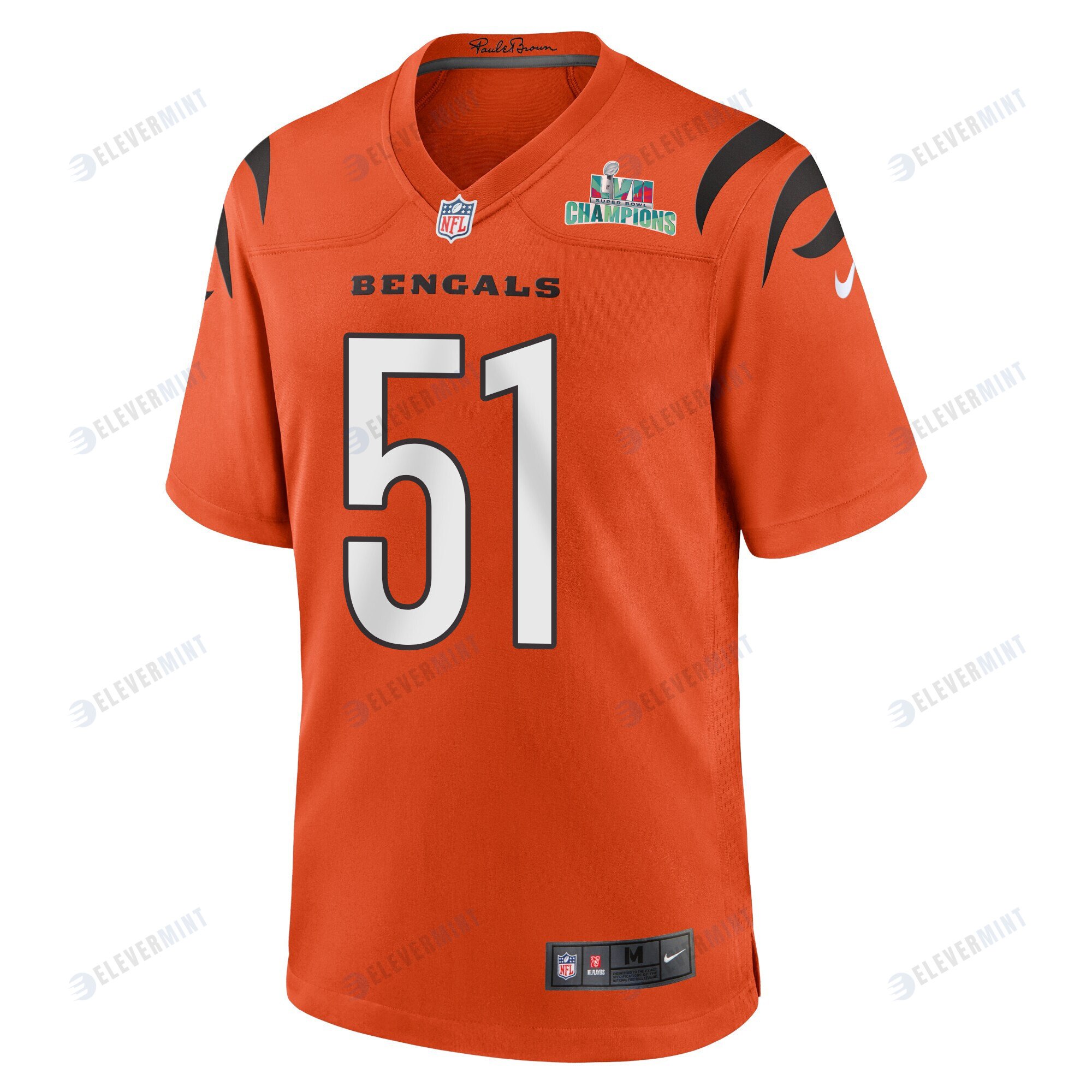 Markus Bailey 51 Cincinnati Bengals Super Bowl LVII Champions Men Alternate Game Jersey - Orange