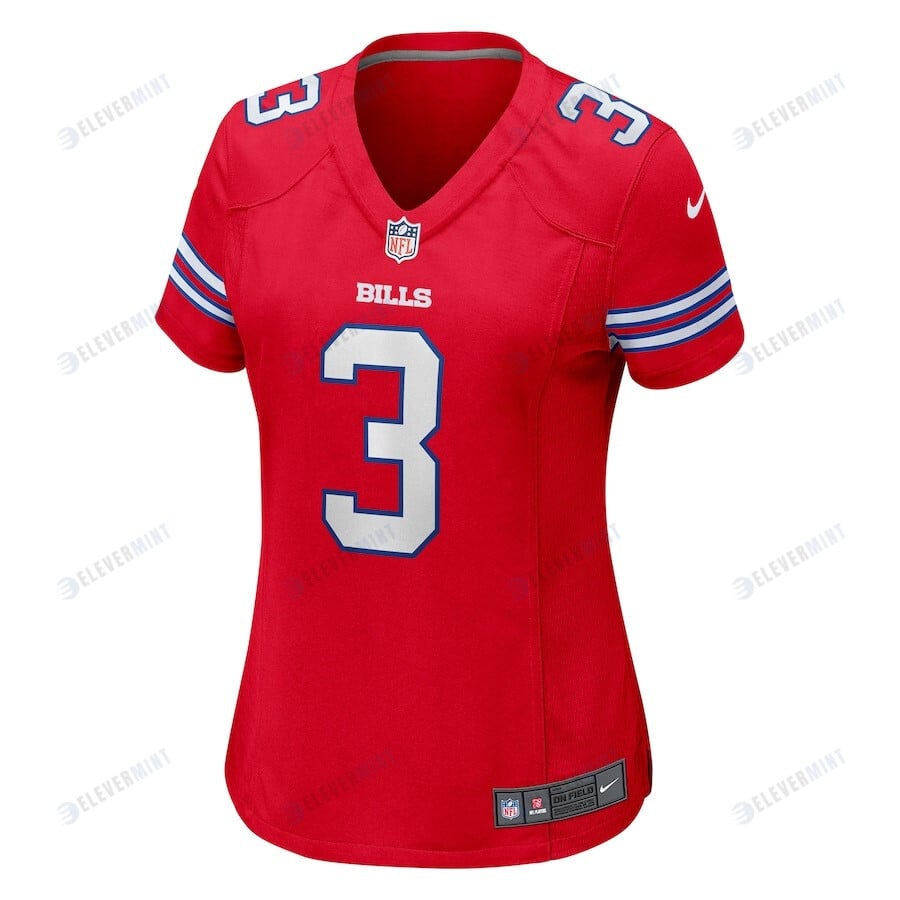 Damar Hamlin 3 Buffalo Bills Women's Alternate Game Jersey - Red