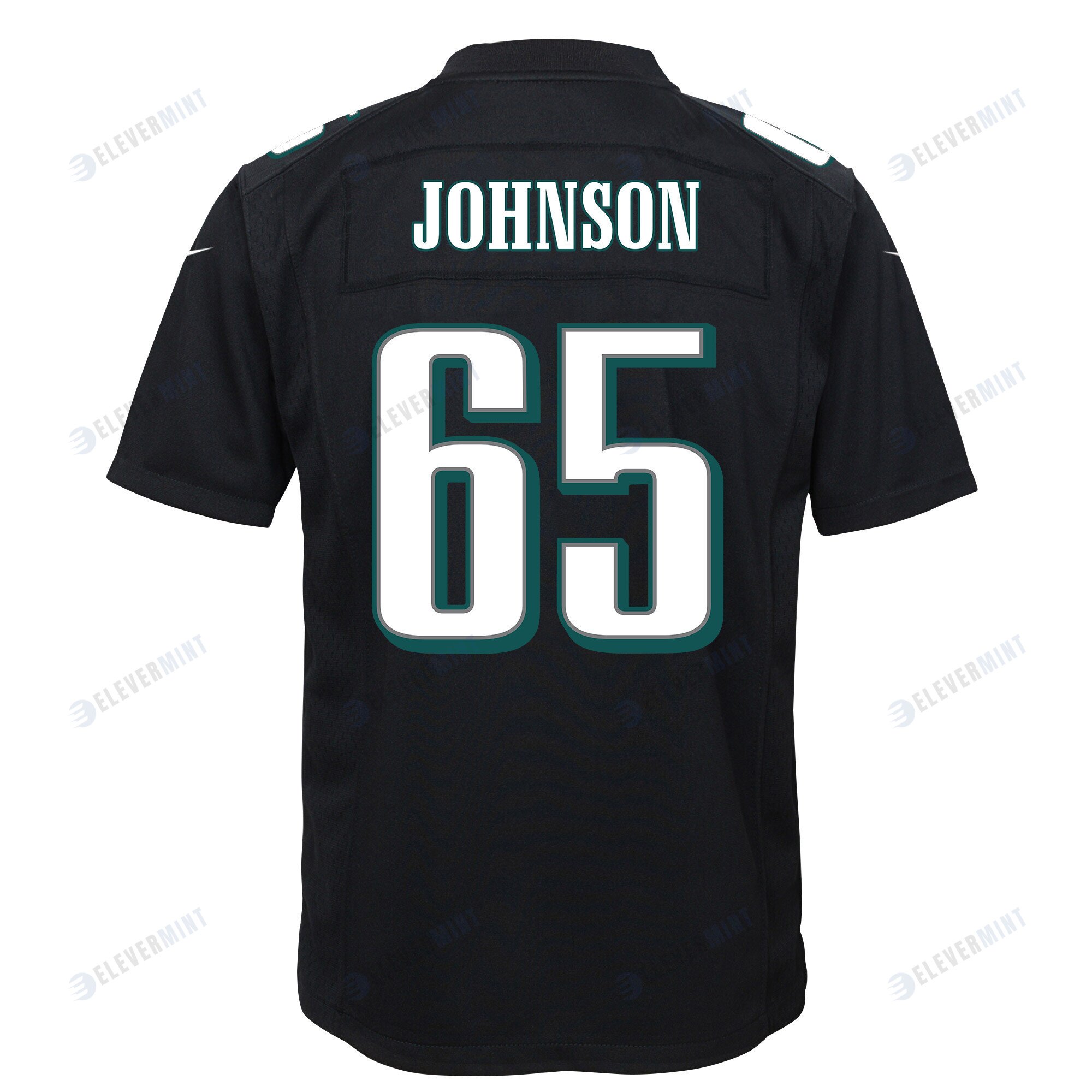Lane Johnson 65 Philadelphia Eagles Super Bowl LVII Champions 2 Stars Youth Game Jersey - Black