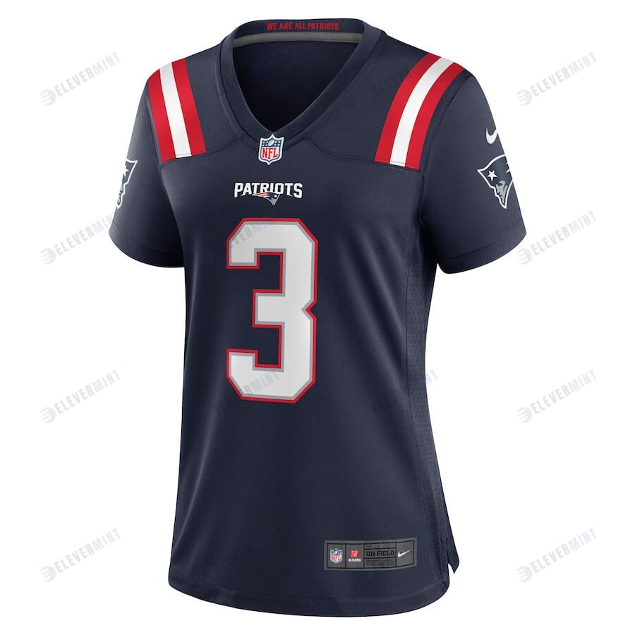 James Robinson 3 New England Patriots Game Women Jersey - Navy