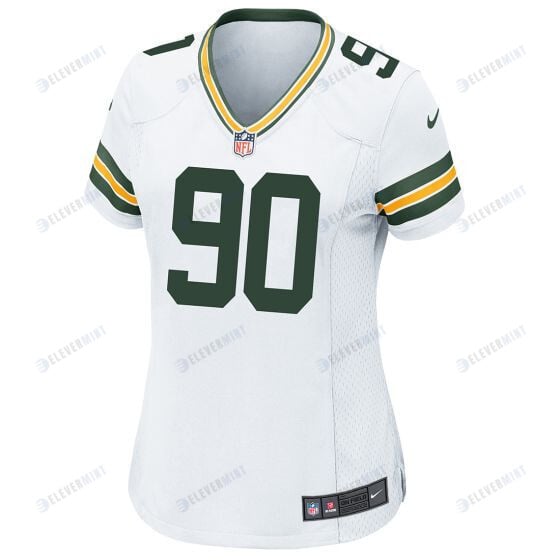 Lukas Van Ness 90 Green Bay Packers Women Away Game Jersey - White