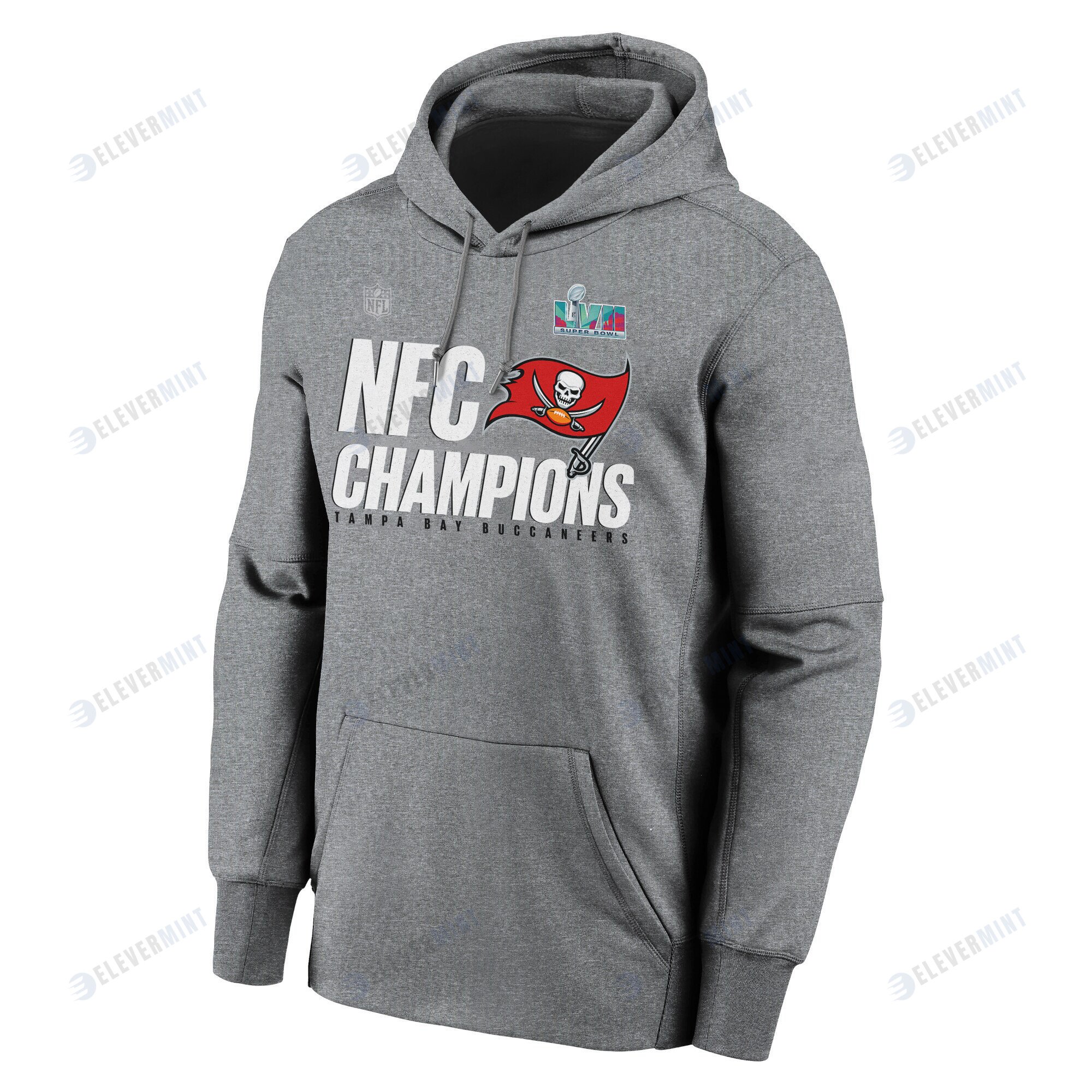 Tampa Bay Buccaneers NFC Conference Champions Light Grey Pullover Hoodie