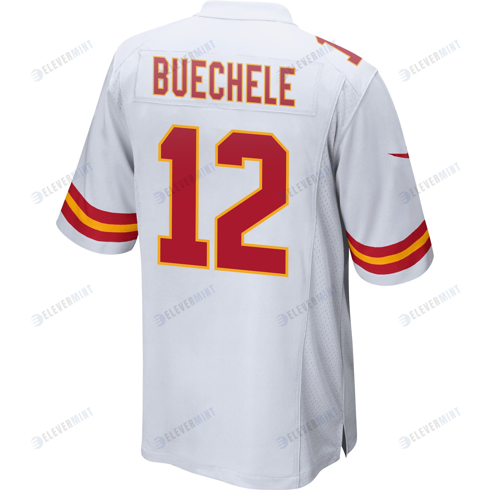 Shane Buechele 12 Kansas City Chiefs Super Bowl LVII Champions Men Game Jersey - White