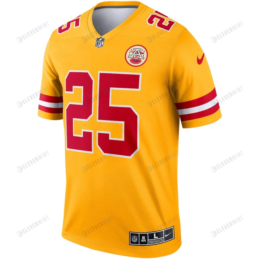 Clyde Edwards-Helaire 25 Kansas City Chiefs Inverted Legend Jersey - Gold