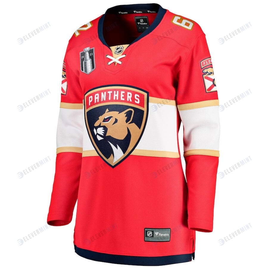 Brandon Montour 62 Florida Panthers Women's 2023 Stanley Cup Final Home Breakaway Player Jersey - Red