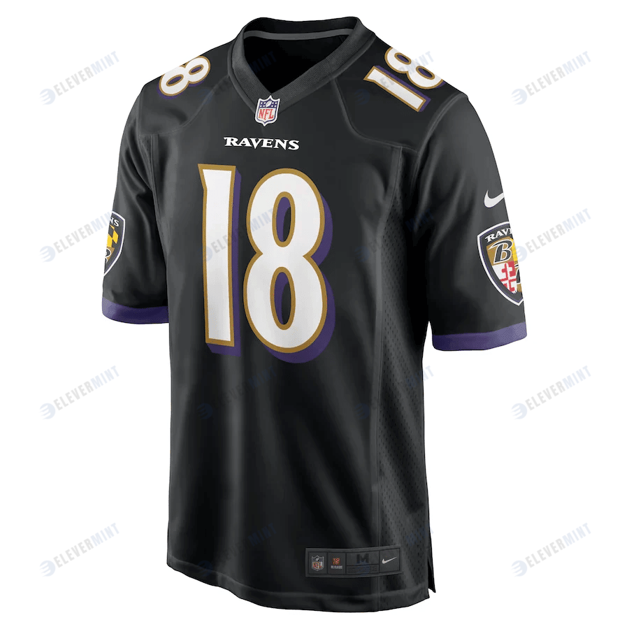 Roquan Smith 18 Baltimore Ravens Alternate Game Player Jersey - Black