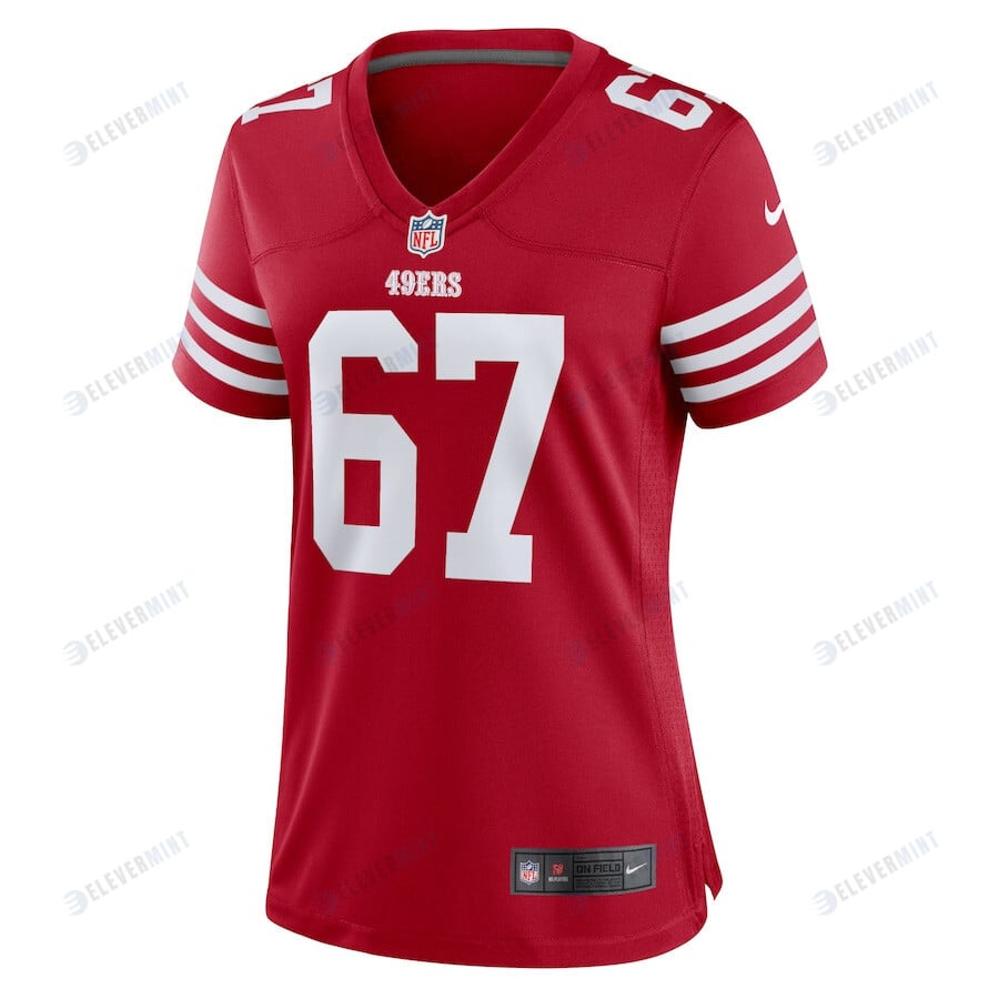 Keith Ismael 67 San Francisco 49ers Women's Home Game Player Jersey - Scarlet